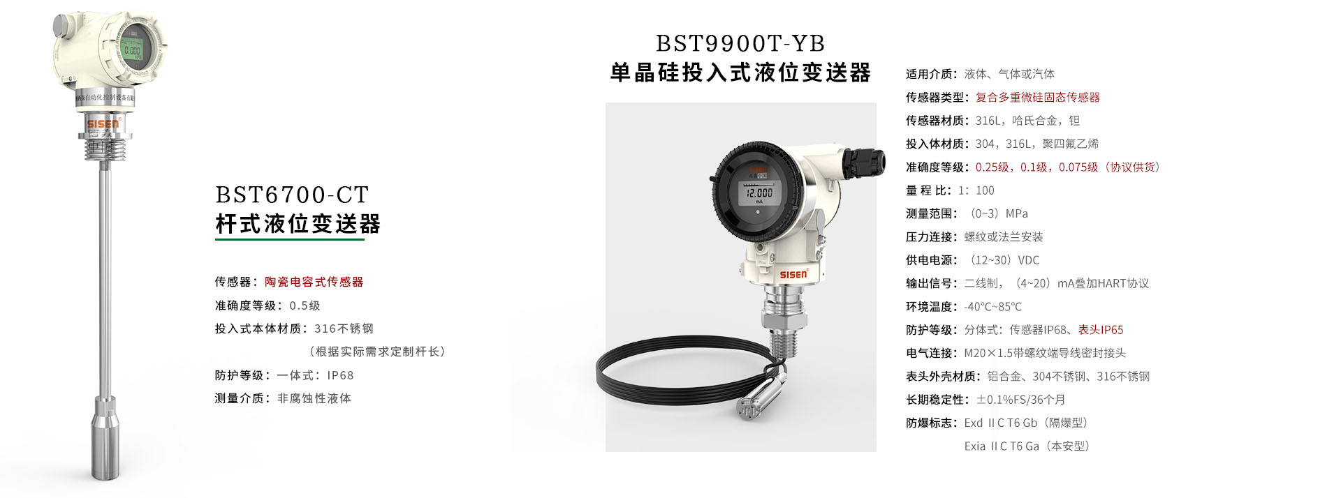 BST6700桿式液位變送器